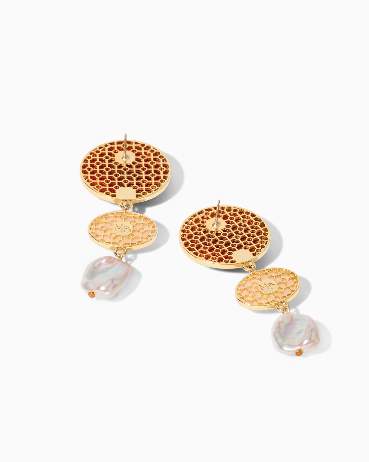 The Plus One Earrings: Carnelian and Rose Quartz