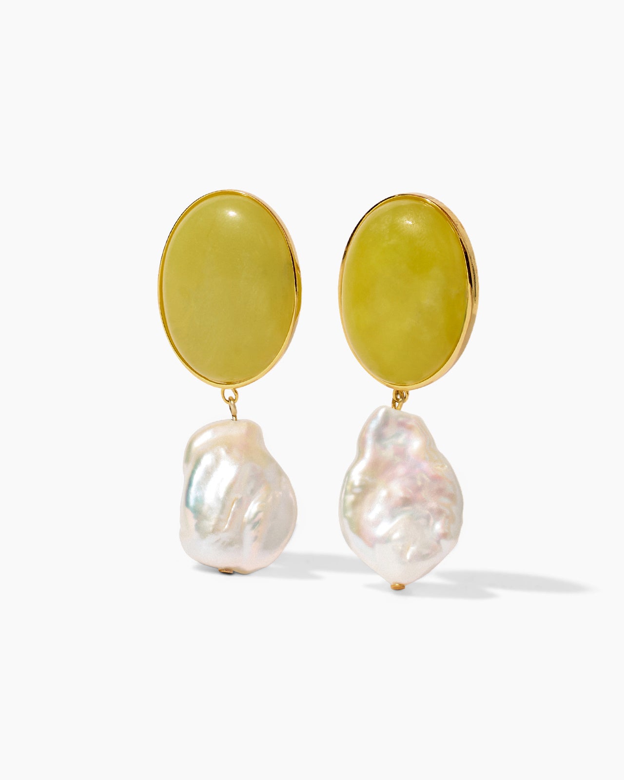 Keep Them Guest-ing Earrings- Olive Jade