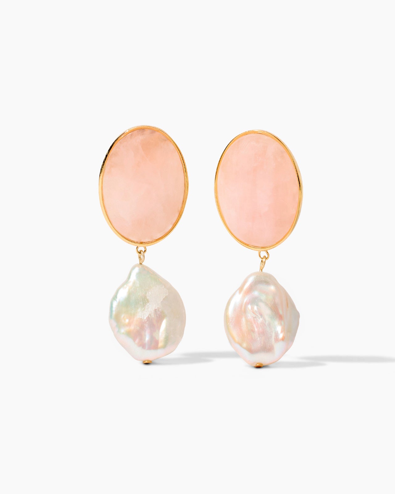 Keep Them Guest-ing Earrings- Rose Quartz